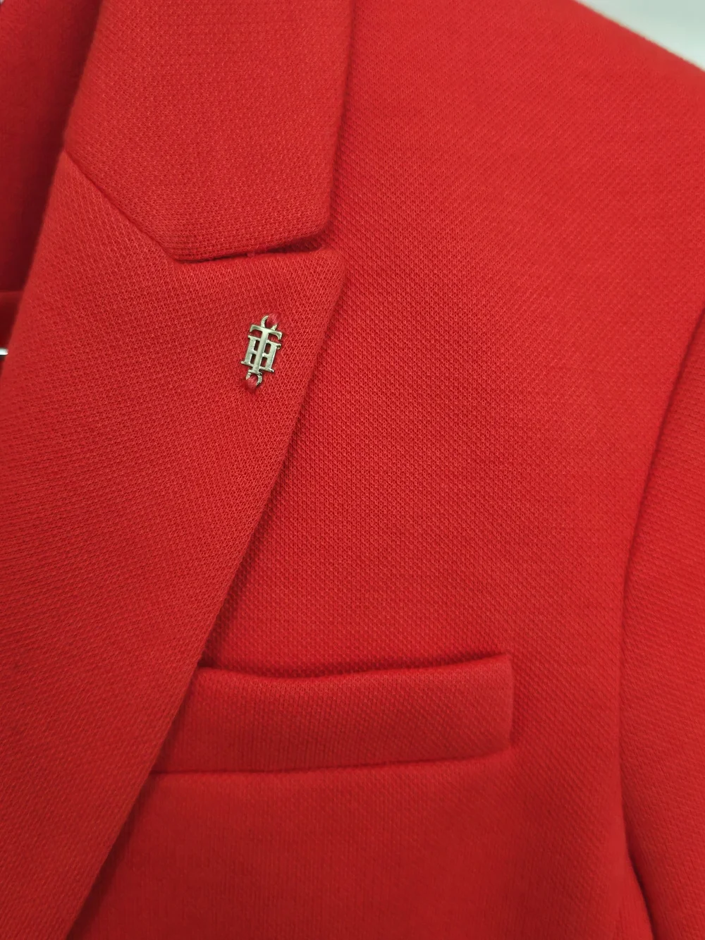 Tommy Hilfiger Bright Red Tailored Blazer & Slim Pants Set